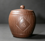 Blessing Motif Hand‑Carved Nixing Tea Storage Jar - 图片 6