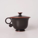 Purple clay Ni Xing pottery lidded teacup, handmade - 图片 5