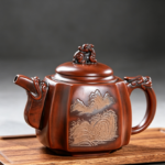 Landscape Scroll" Dual‑Sided Nixing Square Teapot