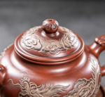 Qinzhou Nixing Pottery · Dragon‑Phoenix All‑Relief Teapot - ภาพ 3