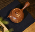 Fully handmade gold-painted side-handle Nixing clay pottery - 画像 2