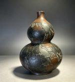 Full‑Carved Fu‑Lu Gourd Nixing Pottery Ornament Vase - 이미지 3