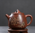 Hand‑Carved Lotus Bird Nixing Pottery Teapot
