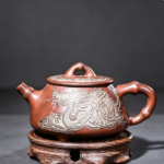 Nixing Clay Shi Piao Teapot, Dragon & Cloud Relief Carving - 图片 3