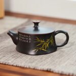 Ultra-thin Column Base Teapot, about 160cc, Guangxi Nixing Clay Wide-Mouth Handmade Teapot