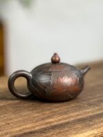Floating Xishi Teapot, Fish Playing, Guangxi Nixing Clay, Hand-Carved - Image 6
