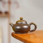 Xiaomilai (about 110cc) naked-fired with natural plant ash glaze, golden tea foam effect, entirely handmade Ni Xing pottery - Image 2