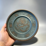 Hand‑Carved Divine Dragon Nixing Teapot Base Tray