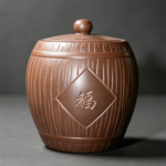 Blessing Motif Hand‑Carved Nixing Tea Storage Jar