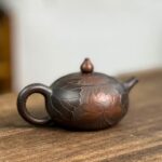 Floating Xishi Teapot, Fish Playing, Guangxi Nixing Clay, Hand-Carved