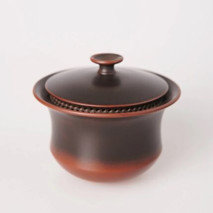 Tumbler Gaiwan with full holes for built-in filtering, purely handmade Ni Xing pottery