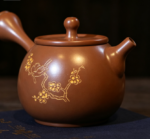 Fully handmade gold-painted side-handle Nixing clay pottery - 画像 3