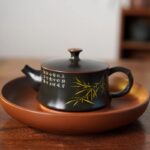 Ultra-thin Column Base Teapot, about 160cc, Guangxi Nixing Clay Wide-Mouth Handmade Teapot - Image 2