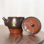 Zen Lotus Nixing Clay Teapot | Hand‑carved Meditation Buddha - ภาพ 2
