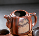 Landscape Scroll" Dual‑Sided Nixing Square Teapot - Image 4