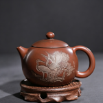 Hand-Etched Pine Crane Nixing Pottery Xishi Teapot