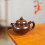 Gilded Series Small Teapot 100cc Golden Brown Kiln Variations Pure Wood-Fired Bare Fired Qinzhou Nixing Clay Tea Set from Guangxi - Image 2