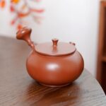 Side-handled Rongtian Teapot, about 120cc, Nixing pottery from Qinzhou, Guangxi - Image 2