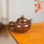 Gilded Series Small Teapot 100cc Golden Brown Kiln Variations Pure Wood-Fired Bare Fired Qinzhou Nixing Clay Tea Set from Guangxi
