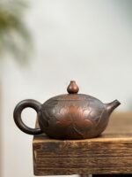 Floating Xishi Teapot, Fish Playing, Guangxi Nixing Clay, Hand-Carved - Image 3