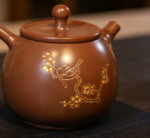 Fully handmade gold-painted side-handle Nixing clay pottery - 画像 5