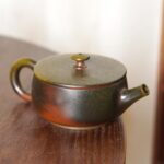 Wood-Fired Nixing Pottery Flat-Lid Teapot | Handmade Unique