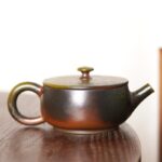 Wood-Fired Nixing Pottery Flat-Lid Teapot | Handmade Unique - Image 3