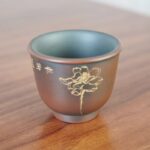 Hand‑Carved Gilded Lotus Nixing Pottery Master Teacup | Chinese Gongfu Tea Cup - Image 3